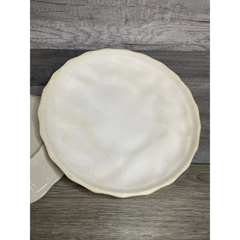 Vintage Lemon Meringue Recipe Pie Dish w 3-D Lid Ceramic Pie Dish